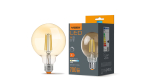 LED source E27 7W G95 Filament  DIM Amber WW